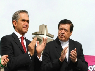 Miguel Ángel Mancera y Norberto Rivera